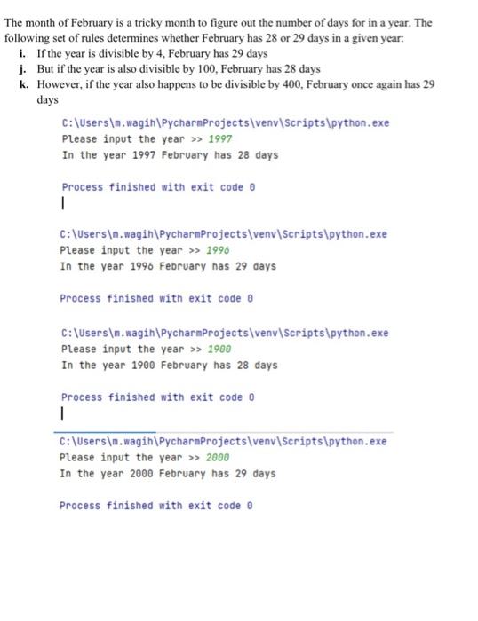 Solved The month of February is a tricky month to figure out | Chegg.com
