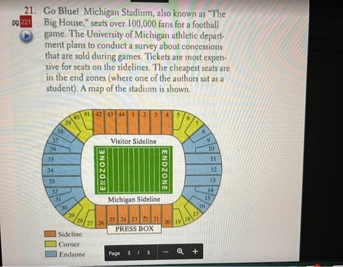 Solved 1 Go Bluel Michigan Stadium