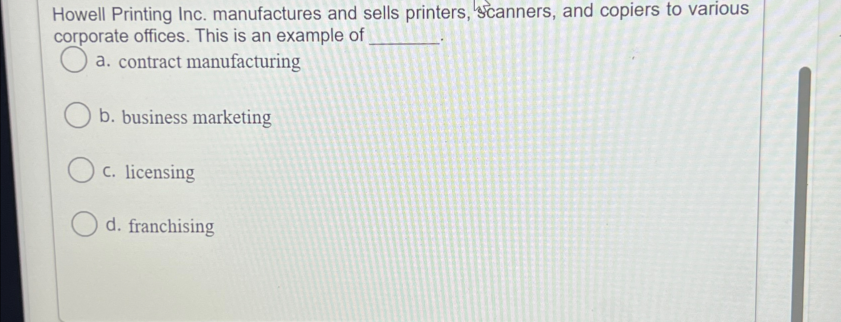 Solved Howell Printing Inc. manufactures and sells printers,