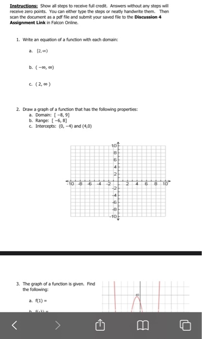 Solved Instructions: Show all steps to receive full credit. | Chegg.com