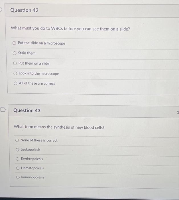 Solved What thing(s) increase as the number of RBCs in | Chegg.com