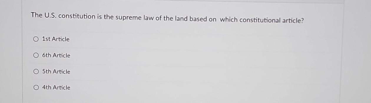 The constitution became the supreme hot sale law of the land when