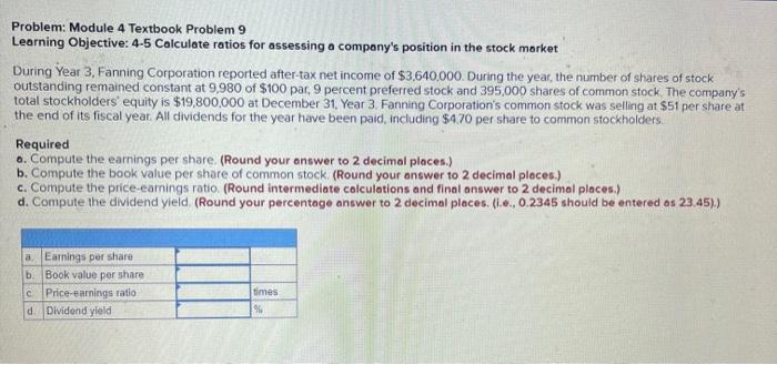 Solved Problem: Module 4 Textbook Problem 9 Learning | Chegg.com