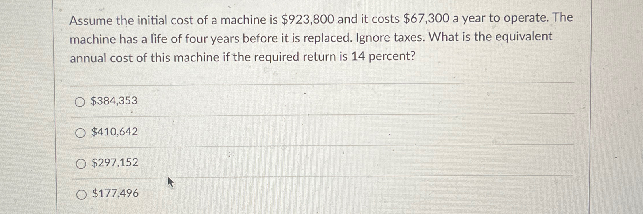 Solved Assume the initial cost of a machine is $923,800 ﻿and | Chegg.com
