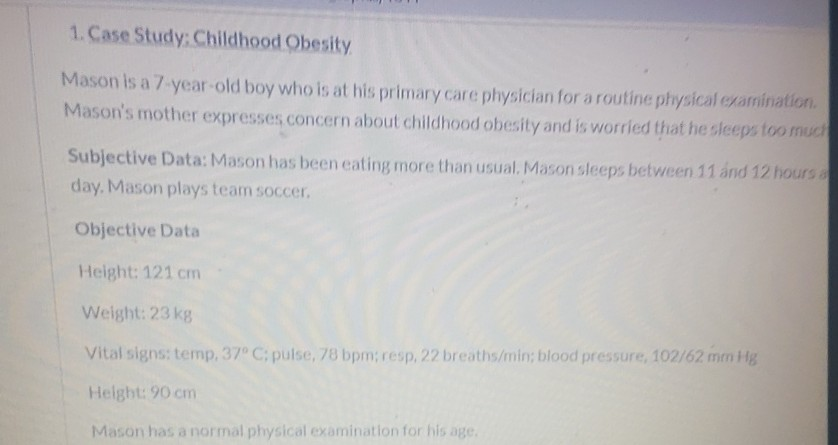 case study childhood obesity