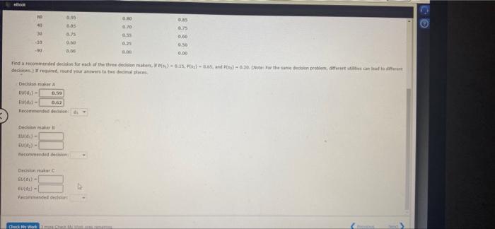 Solved Problem 13-29 (Algorithmic) Three decision makers | Chegg.com