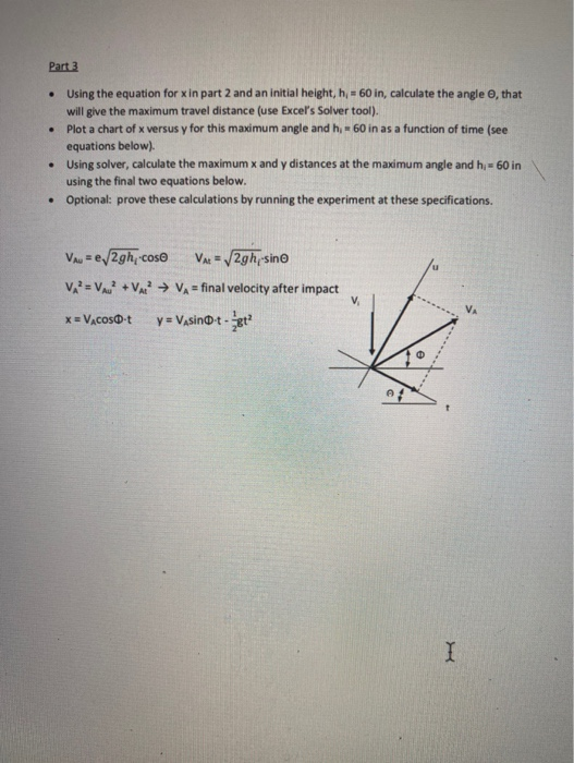Solved those were my results for part a I dropped the ball | Chegg.com