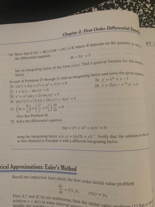 Solved (a) Show that if (N. – My)/(xM – YN) = R, where R