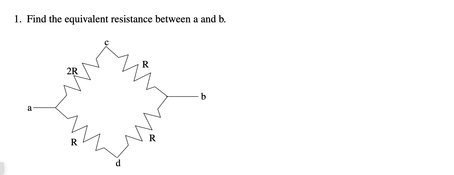 Solved Find The Equivalent Resistance Between A And B. | Chegg.com