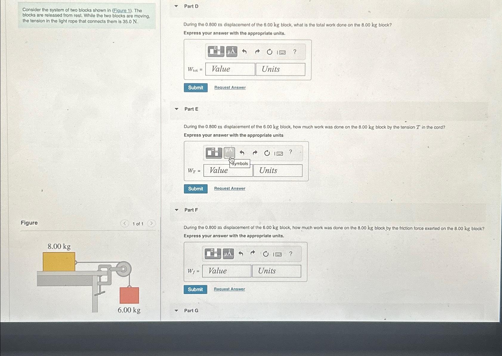 Solved Consider the system of two blocks shown in (Eigure | Chegg.com