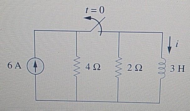 Solved Determine The Current In I (t) Both For T = 0 And For | Chegg.com