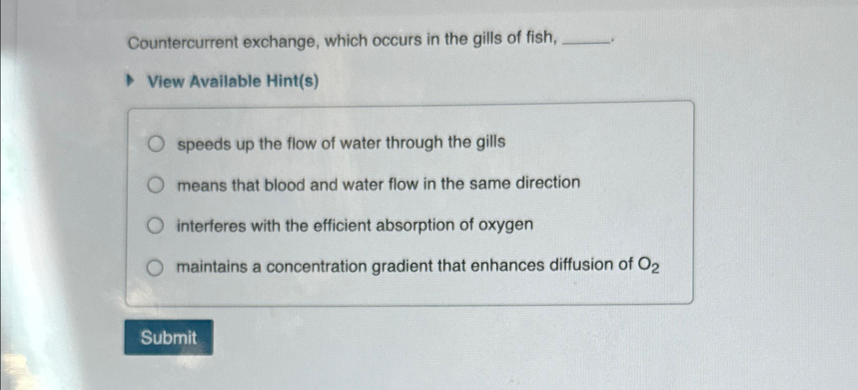 Solved Countercurrent exchange, which occurs in the gills of | Chegg.com
