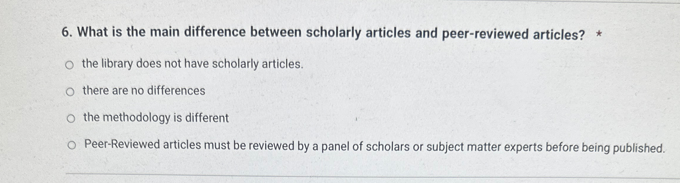Solved What is the main difference between scholarly | Chegg.com
