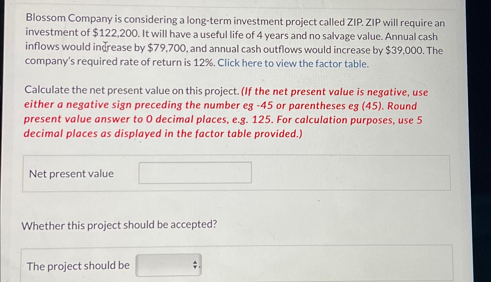Solved Blossom Company is considering a longterm investment