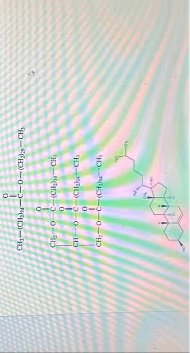 Solved Matching Name Each Of The Following Lipids As Chegg Com