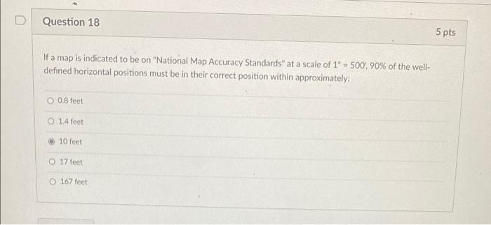 Solved Question 18 5 pts If a map is indicated to be on | Chegg.com