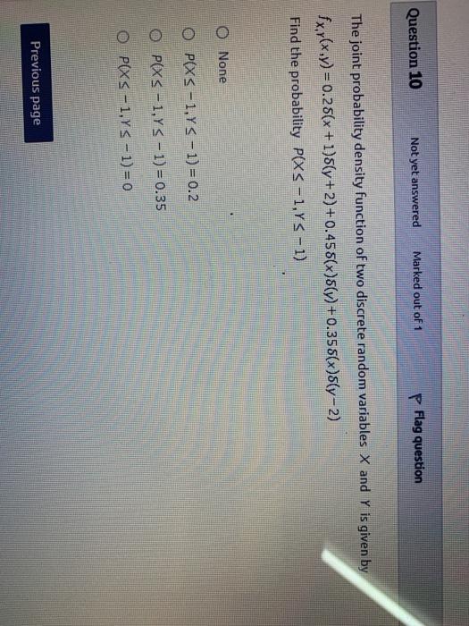 Solved Question 10 Not yet answered Marked out of 1 p Flag | Chegg.com