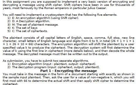 Solved In this assignment you are supposed to implement a | Chegg.com