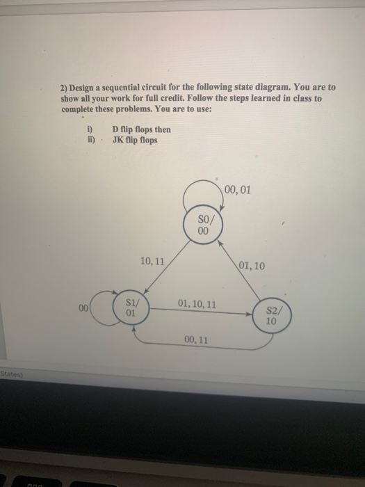 Solved 2) Design A Sequential Circuit For The Following | Chegg.com