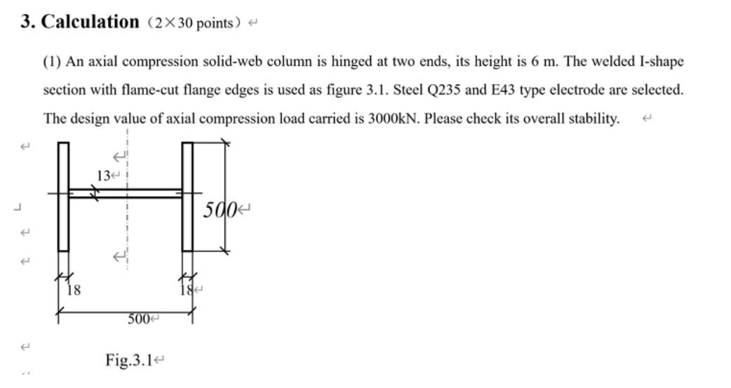 Solved 3. Calculation (2×30 points)