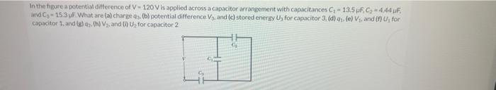 Solved In the figure a potential difference of V-120V is | Chegg.com