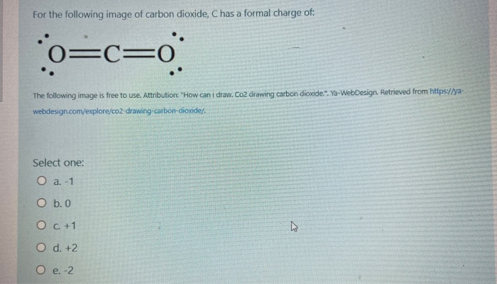 Solved For the following image of carbon dioxide, C has a | Chegg.com