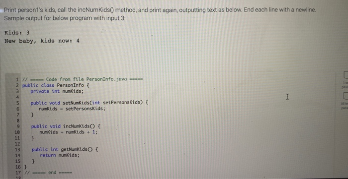 Solved 1' // ===== Code from file PersonInfo.java 2 public | Chegg.com