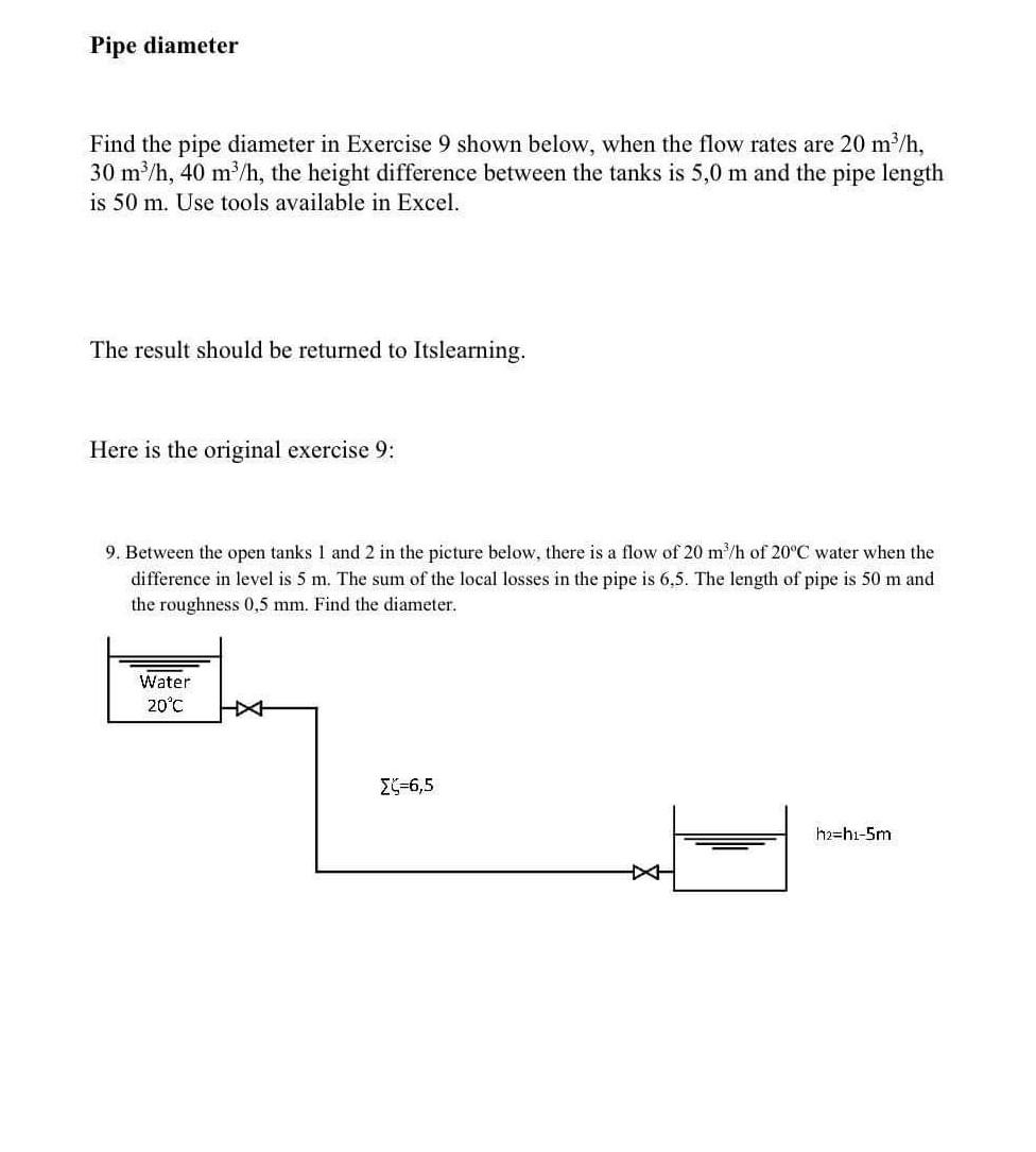 solved-pipe-diameter-find-the-pipe-diameter-in-exercise-9-chegg