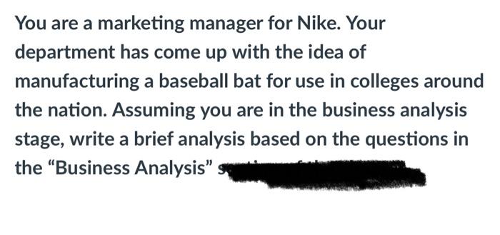 Marketing manager outlet for nike