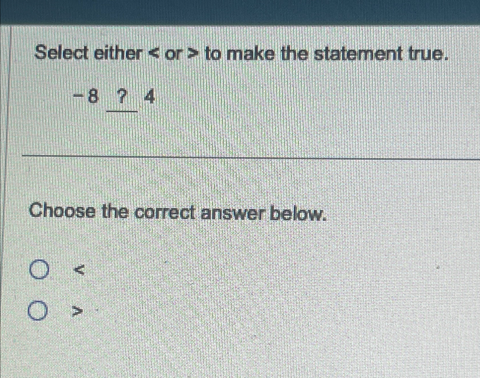 Solved Select either ﻿to make the statement | Chegg.com