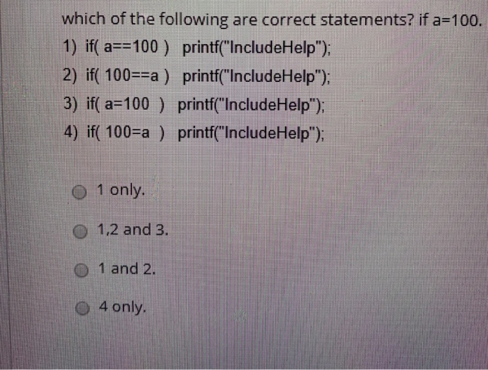 Solved Which Of The Following Are Correct Statements? If | Chegg.com