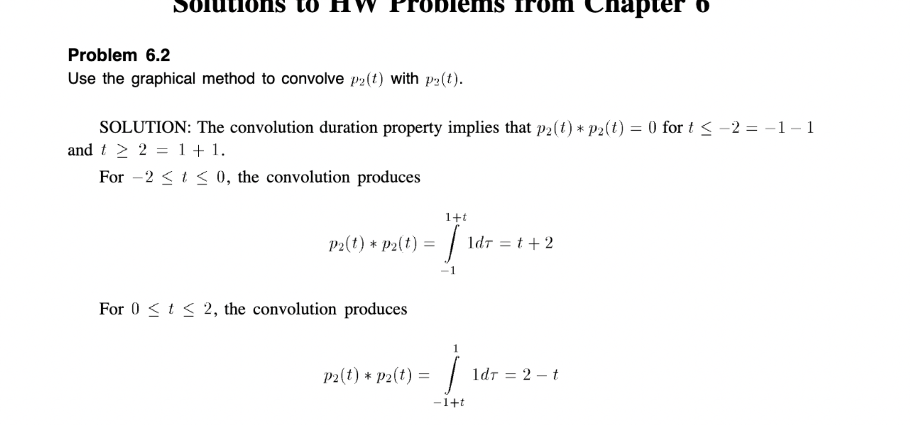 Problem 6.2Use the graphical method to ﻿convolve | Chegg.com
