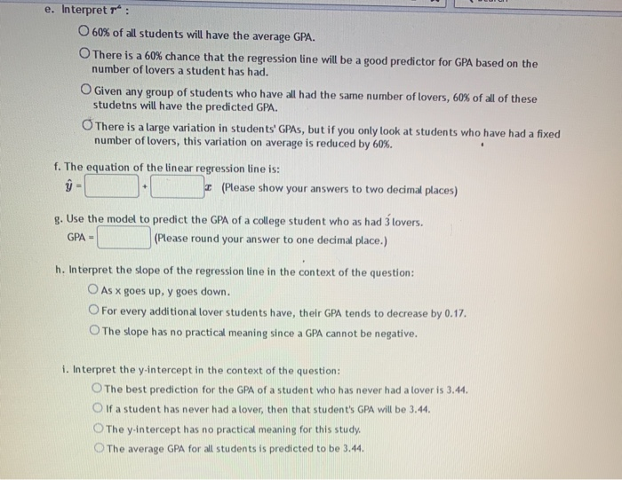 Solved A study was done to look at the relationship between | Chegg.com