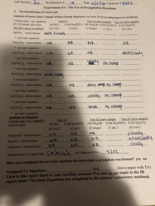 Solved Lab Section 2 Workstation Date 11.17 Unknown # 5 202 | Chegg.com