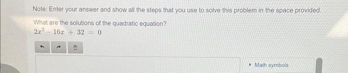 Solved Note: Enter your answer and show all the steps that | Chegg.com