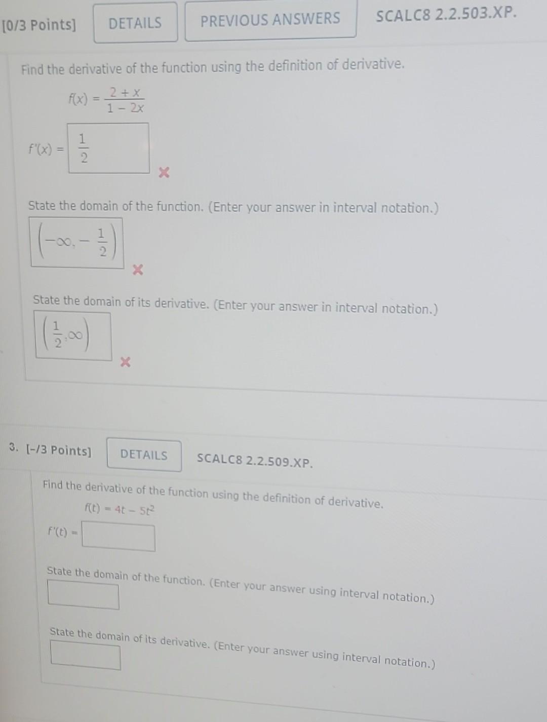 Solved Find the derivative of the function using the | Chegg.com