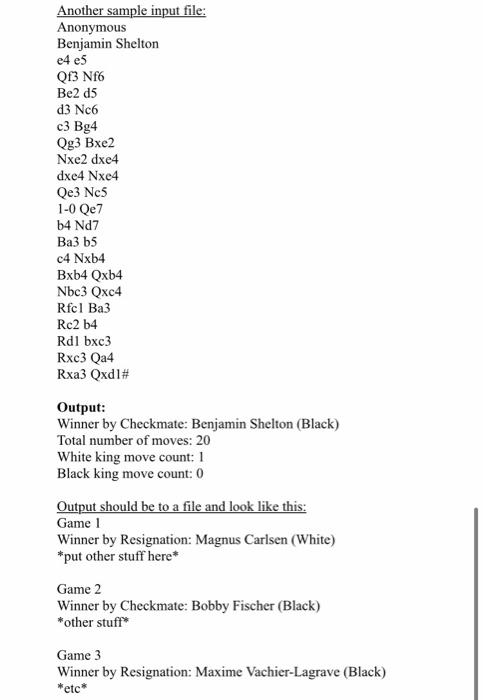 Solved The Programming Language is C++. Its not a chess game