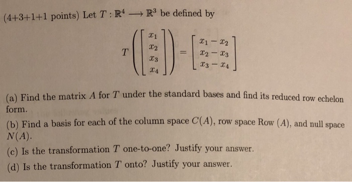 Solved 4 3 1 1 Points Let T R R Be Defined By X2 T Chegg Com