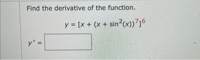 obtain the derivative of y 5 x