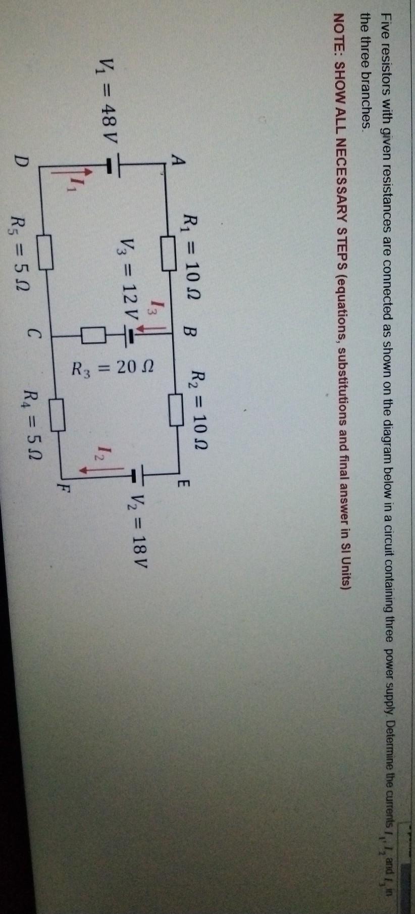 Solved Five Resistors With Given Resistances Are Connected | Chegg.com