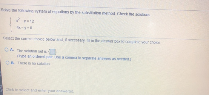 Solved Solve the following system of equations by the | Chegg.com