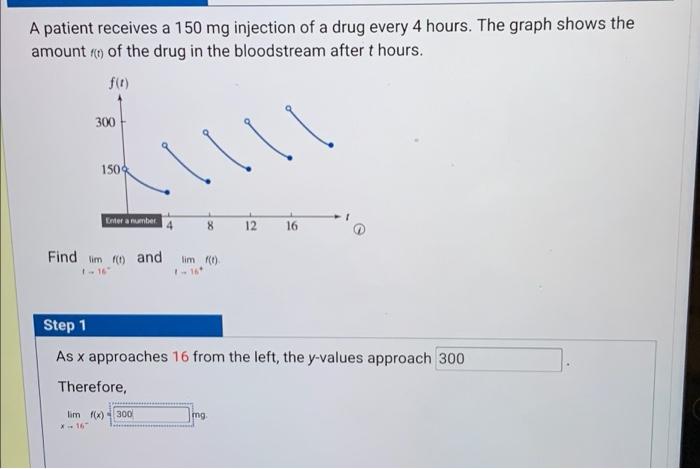 Solved A patient receives a 150 mg injection of a drug every | Chegg.com