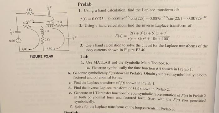 Solved I want the solution of Prelab 3 and the Lab f | Chegg.com