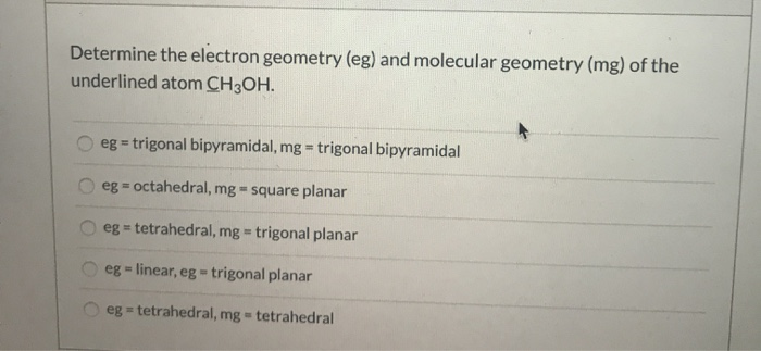 ch3oh molecular geometry