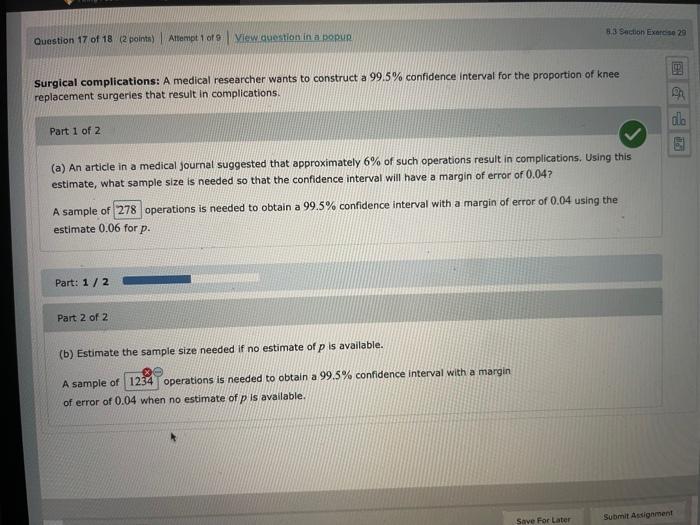 Solved (b) Estimate The Sample Size Needed If No Estimate Of | Chegg.com