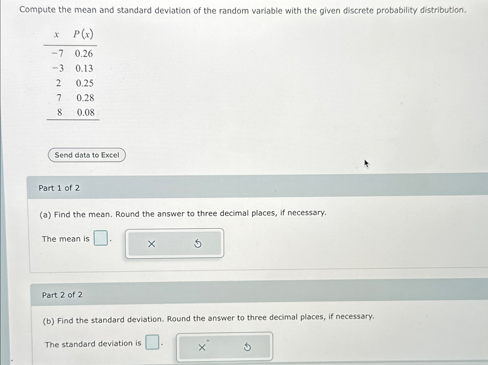 Solved Compute the mean and standard deviation of the random | Chegg.com