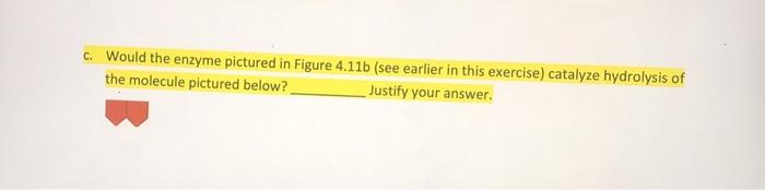 Solved c. Would the enzyme pictured in Figure 4.11b (see | Chegg.com