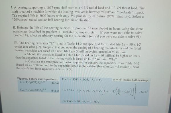 solved-1-a-bearing-supporting-a-1667-rpm-shaft-carries-a-4-chegg