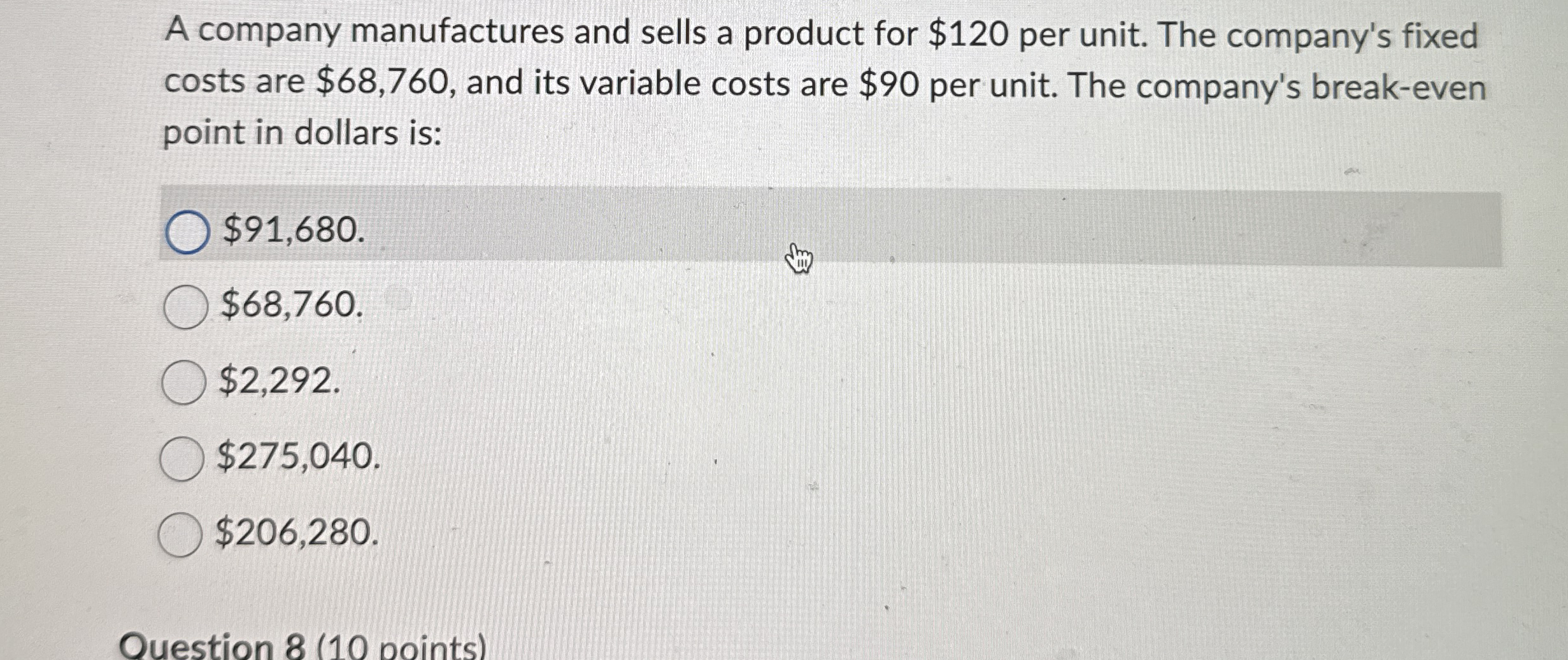 Solved A cost that includes both fixed and variable cost