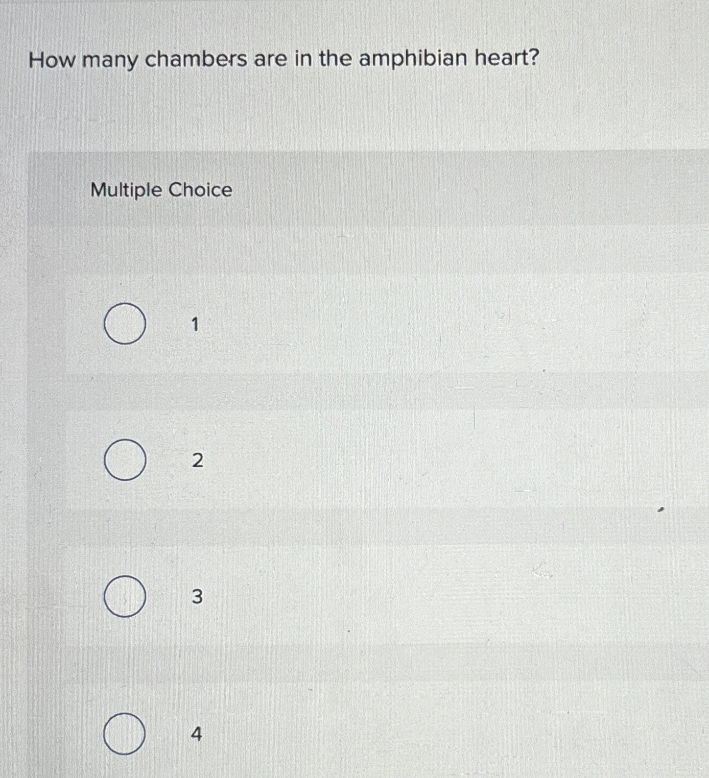 Solved How many chambers are in the amphibian heart?Multiple